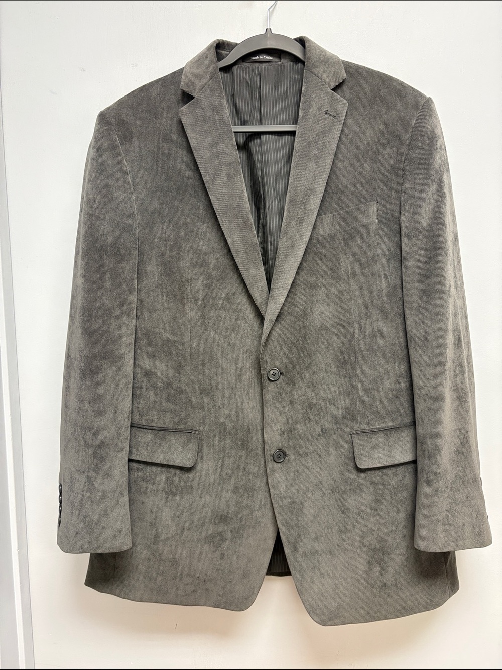 Calvin Klein Men’s Corduroy Blazer Sport Coat Gray Size 42L
